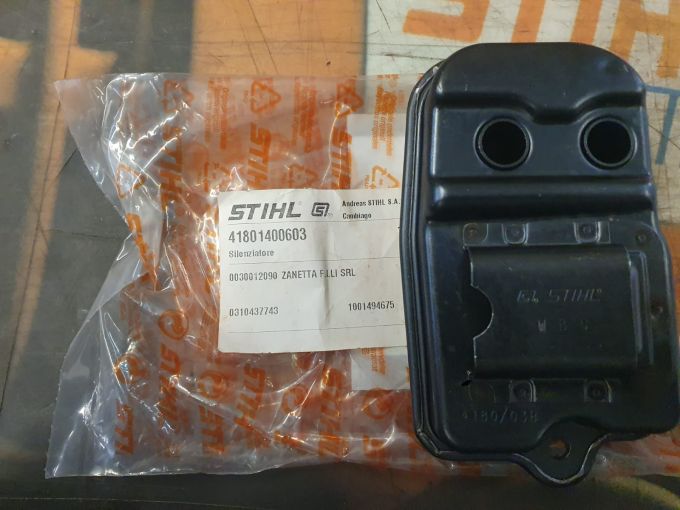 Silenziatore per decespugliatore e macchine Stihl
