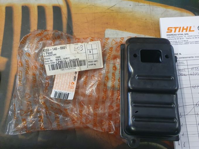 Silenziatore per Stihl soffiatore BR400-420 e Atomizzatore SR400-420